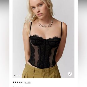 Urban Outfitters Viral Corset !! Black & Grey NWT XL